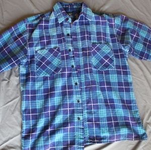Plaid long sleeve button up